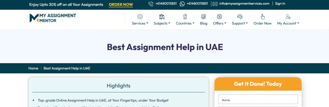 My Assignment Mentor UAE Cover Image