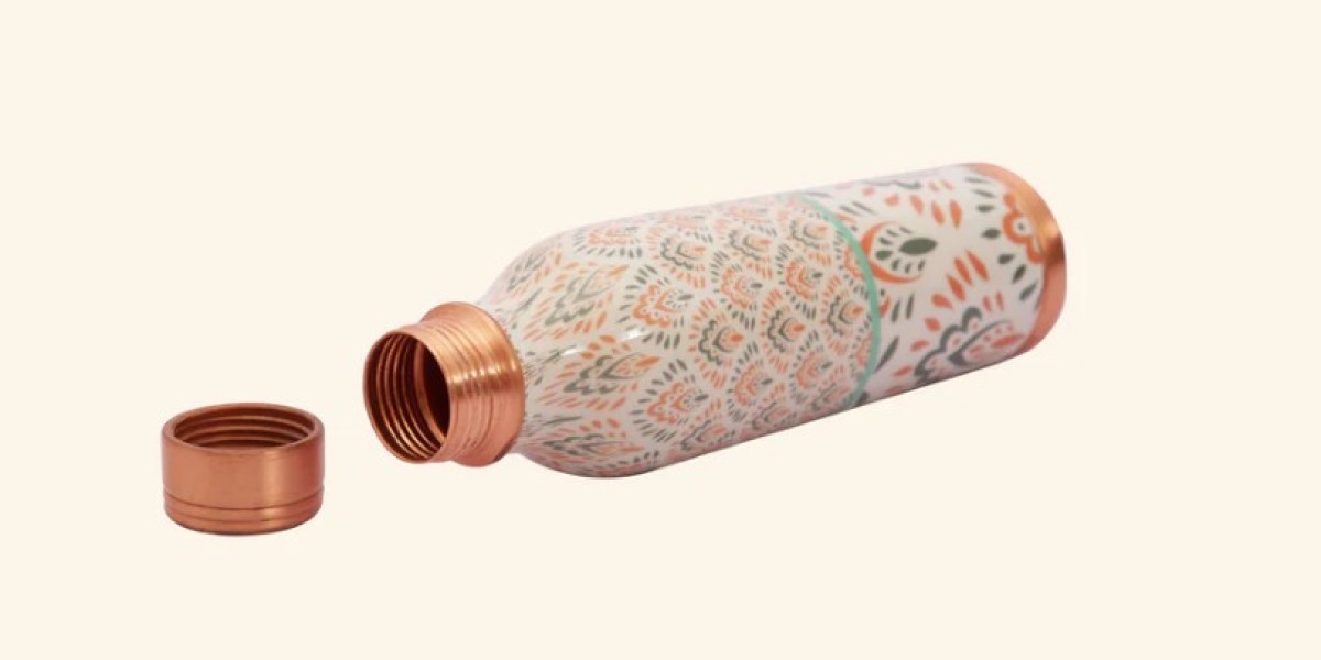 Elevate Your Hydration: The Luxury Grey Marble & Gold Vein Copper Bottle by Pillow Fights