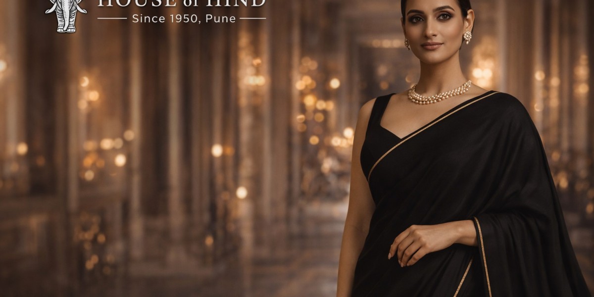 The Rise of Minimal Elegance: Black Saree Collections by House of Hind